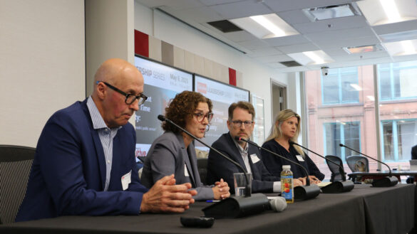 Kevin Page, Marta Morgan, Graham Flack and Dr. Lori Turnbull at the CGE Leadership Series. Photo by Elise Kelsey.