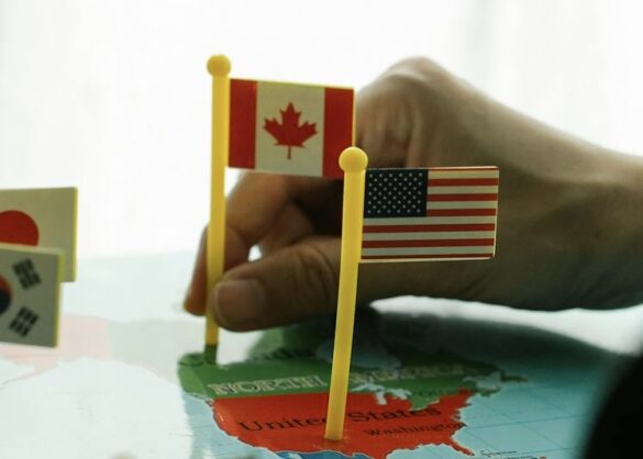 Image source: https://www.pexels.com/photo/hand-placing-small-country-flags-on-a-map-8828619/