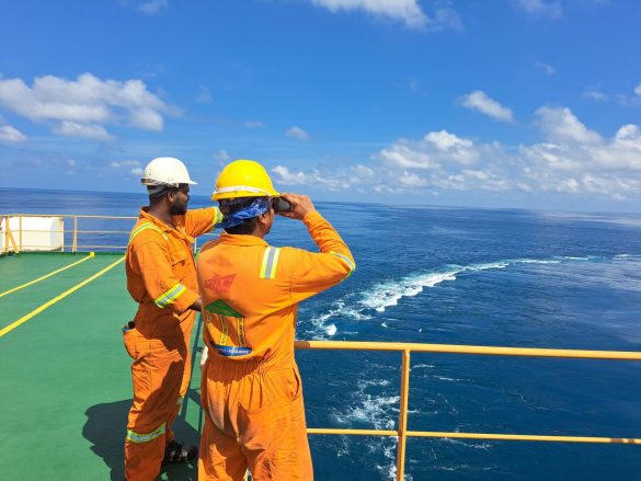 This mission to Aquaculture UK gives our ocean technology sector the chance to showcase its strengths in the global marketplace, while building the partnerships that support long-term growth and a more resilient Canadian economy. Image source: https://www.pexels.com/photo/two-men-in-orange-work-clothes-standing-on-the-deck-of-a-ship-28247165/